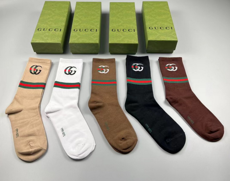 Gucci Socks(5 pairs)-356